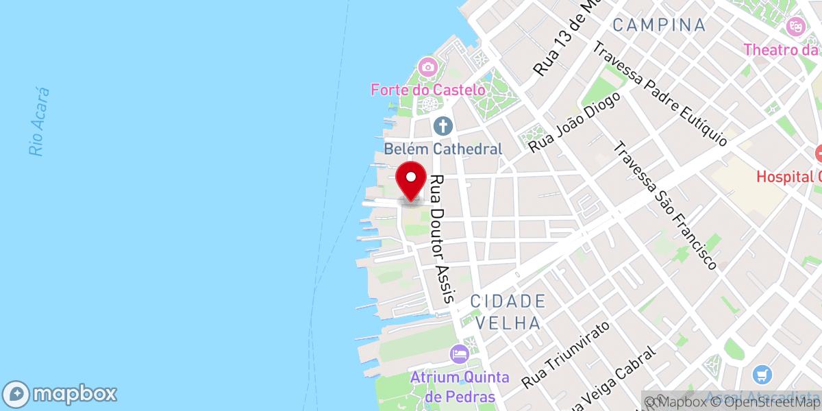 Map showing location of Igreja de Nossa Senhora do Carmo
