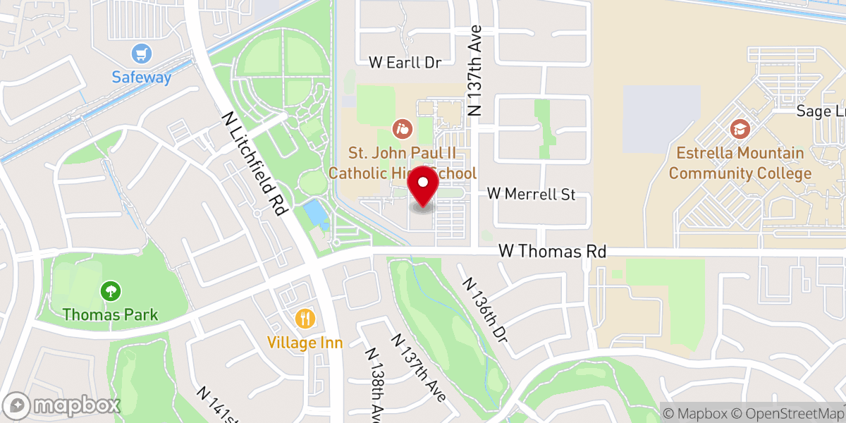 Map showing location of Saint Thomas Aquinas Catholic