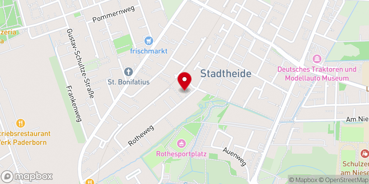 Map showing location of Ev. Immanuel Gemeinde Paderborn