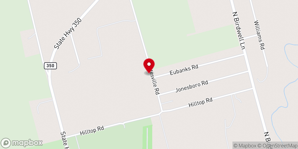 Map showing location of Crestview Baptist Church