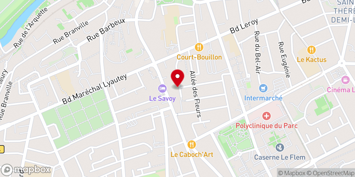 Map showing location of Eglise Evangélique Baptiste