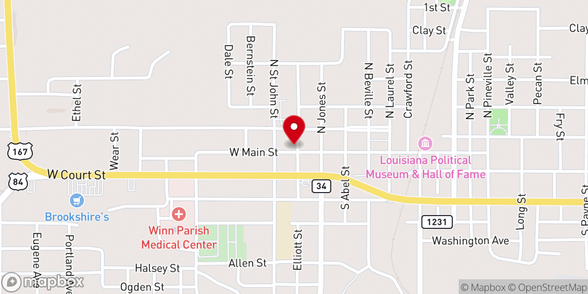 Map showing location of First Methodist Church