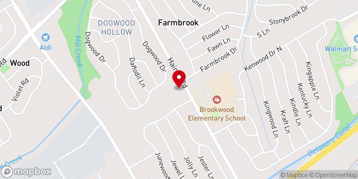 Map showing location of Grace Fellowship Levittown