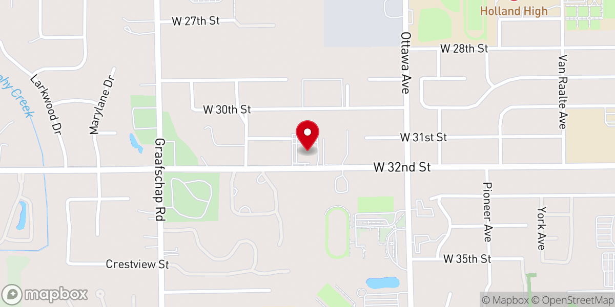 Map showing location of Calvary Baptist Church