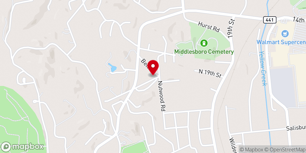 Map showing location of Binghamtown Family Life Center