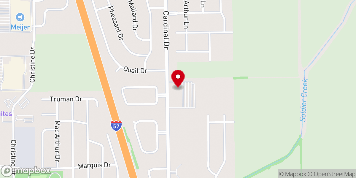 Map showing location of River Valley Christian Fellowship
