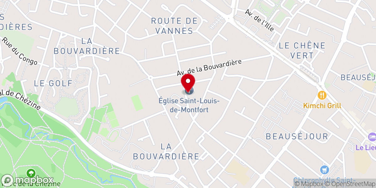Map showing location of Paroisse Saint Luc - Saint Louis de Montfort