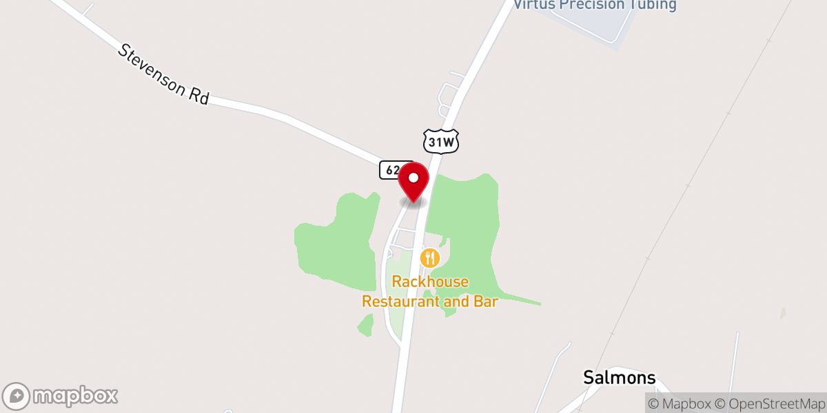 Map showing location of Salmons General Baptist Church