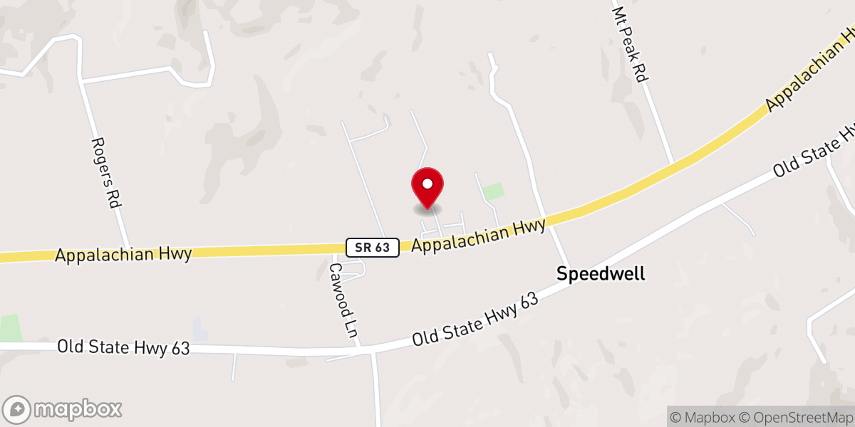 Map showing location of Emmanuel Baptist Church