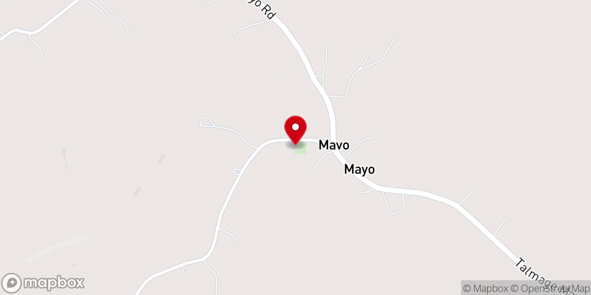 Map showing location of Mayo Christian Church