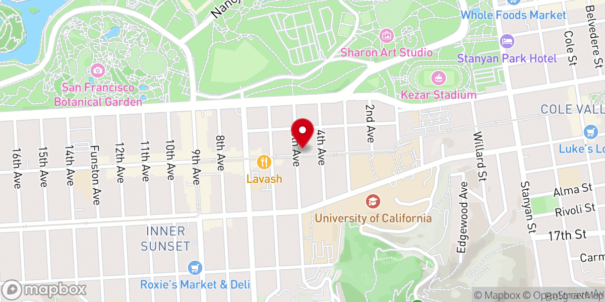 Map showing location of St John of God Church