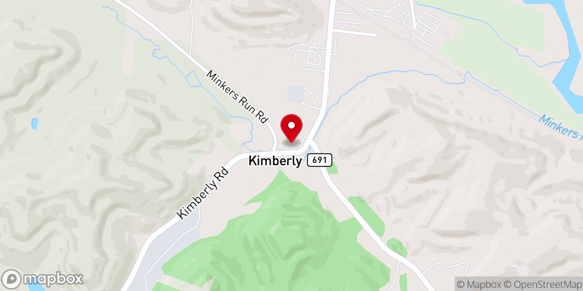 Map showing location of Nelsonville Church of the Nazarene