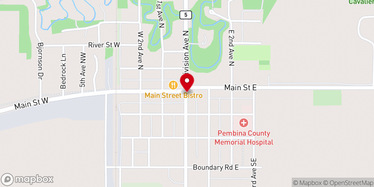 Map showing location of Assembly of God Church Parsonage