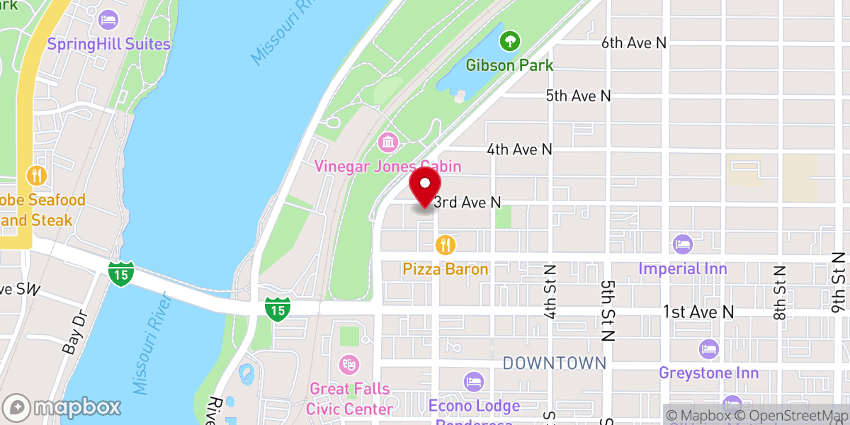 Map showing location of YWCA