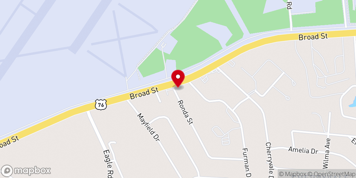 Map showing location of New Bethel Baptist Church