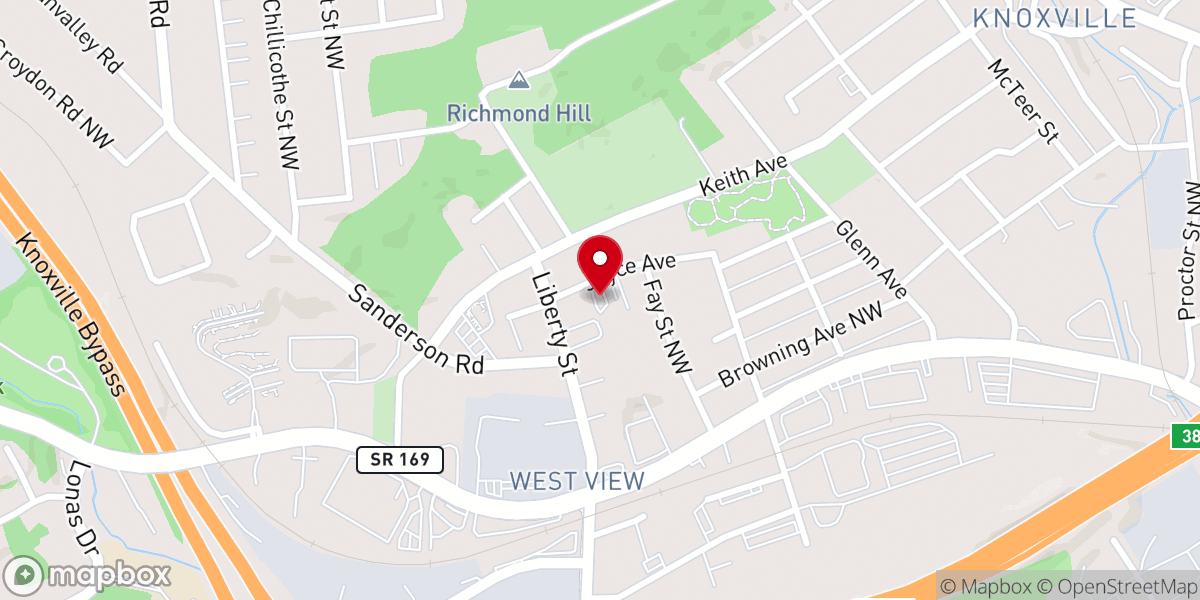 Map showing location of West View Community Church