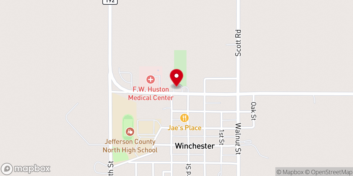 Map showing location of Winchester Reformed Presbyterian Church, RPCNA