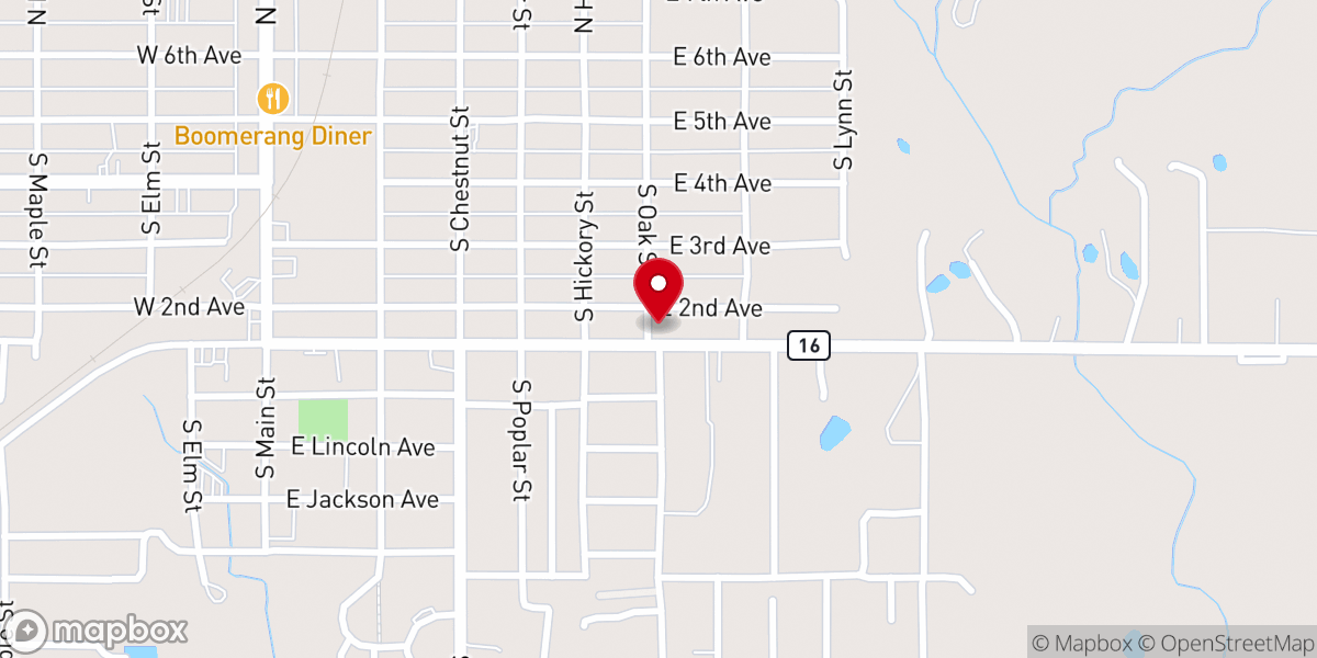 Map showing location of Misfit Pits BBQ