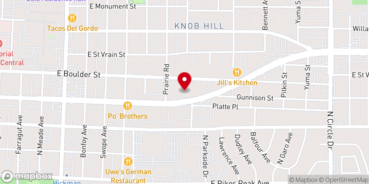 Map showing location of Fresh Wind Church