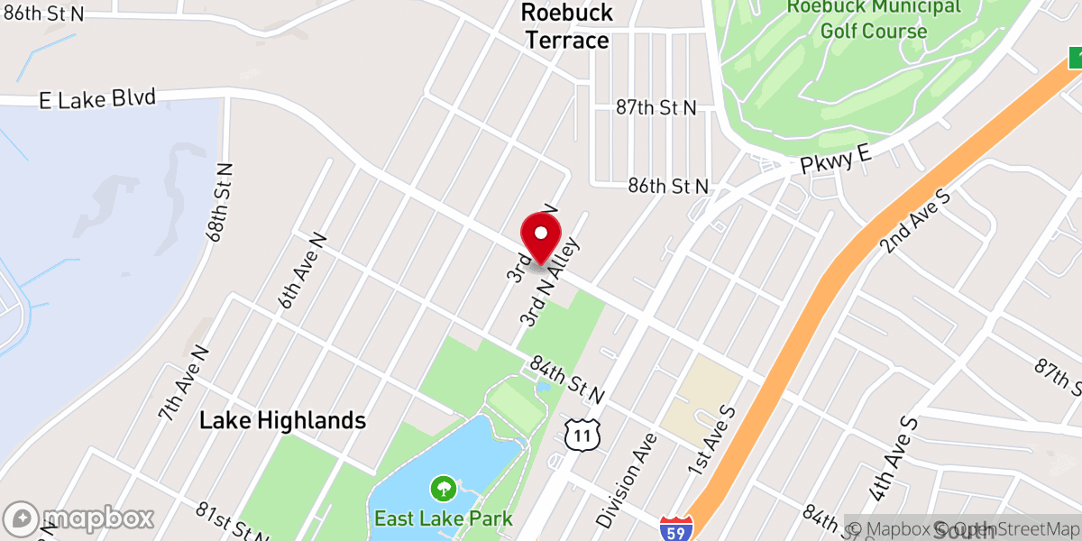 Map showing location of Forty-Sixth Street Baptist Church