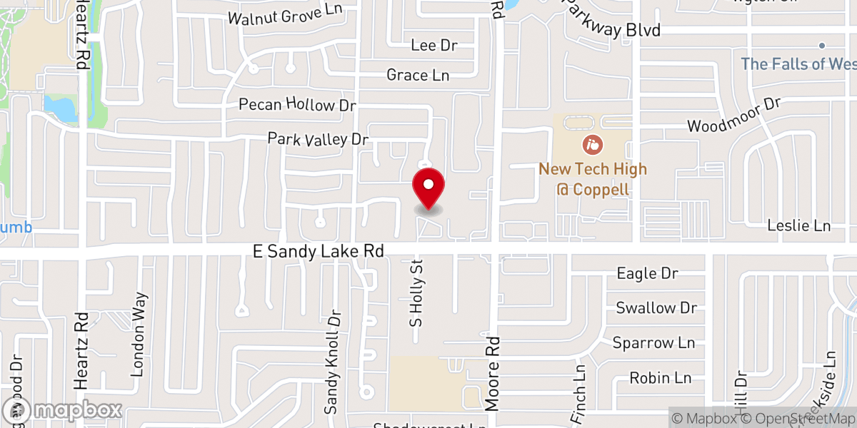 Map showing location of Rejoice Lutheran Church