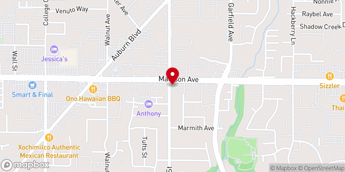 Map showing location of First Evangelical Free Church