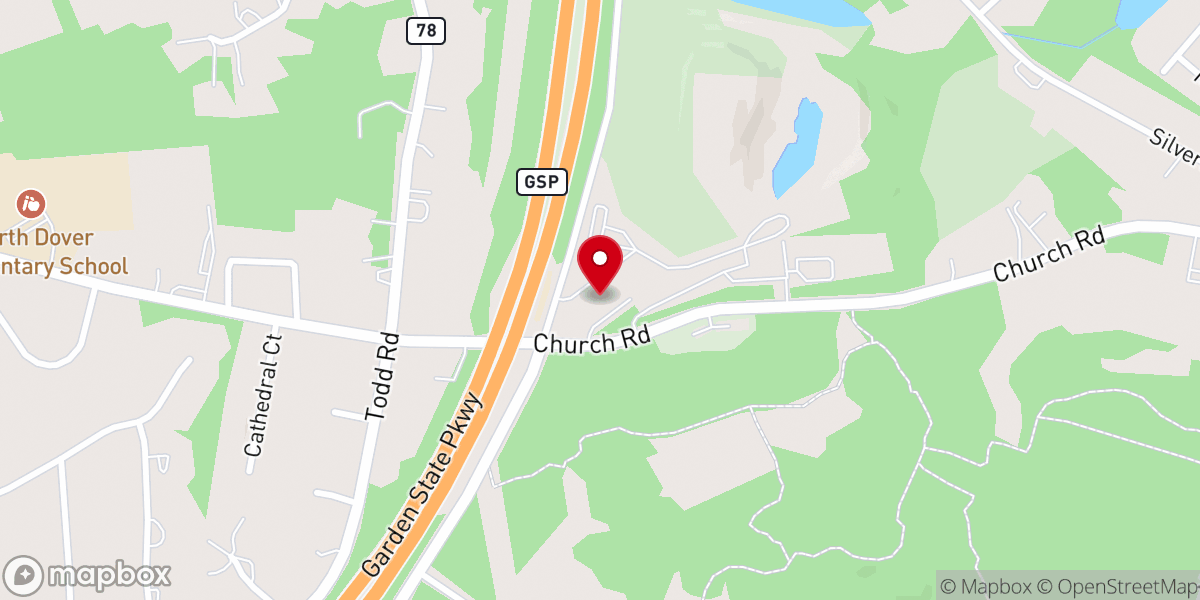 Map showing location of Toms River Township Public Works Department