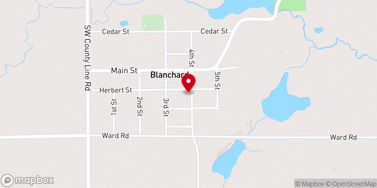 Map showing location of Church of God