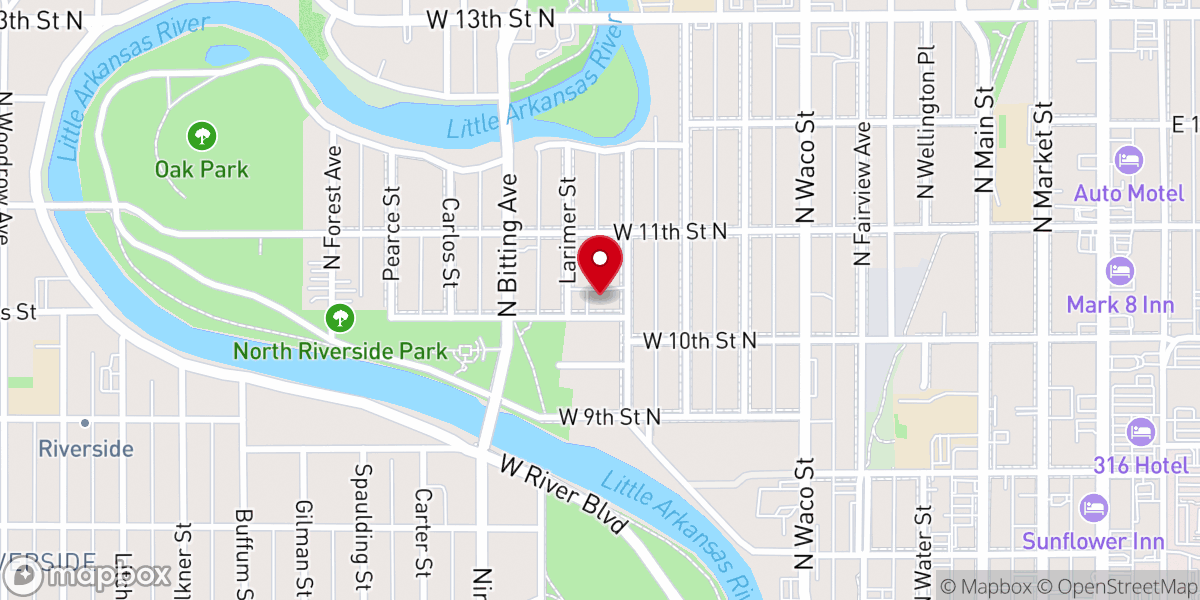 Map showing location of First Church of the Brethren