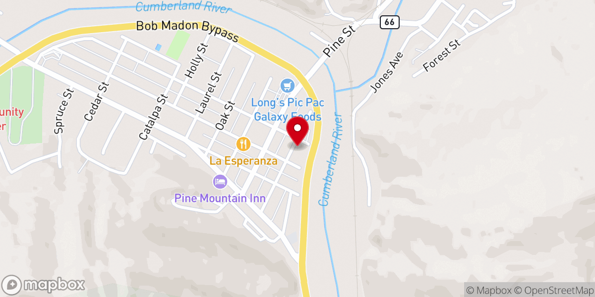Map showing location of Arnette & Steele Valley Chapel
