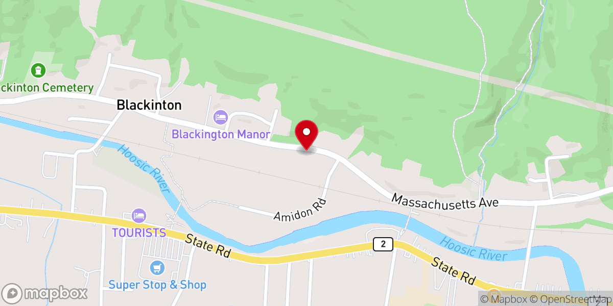 Map showing location of The Blackinton Center