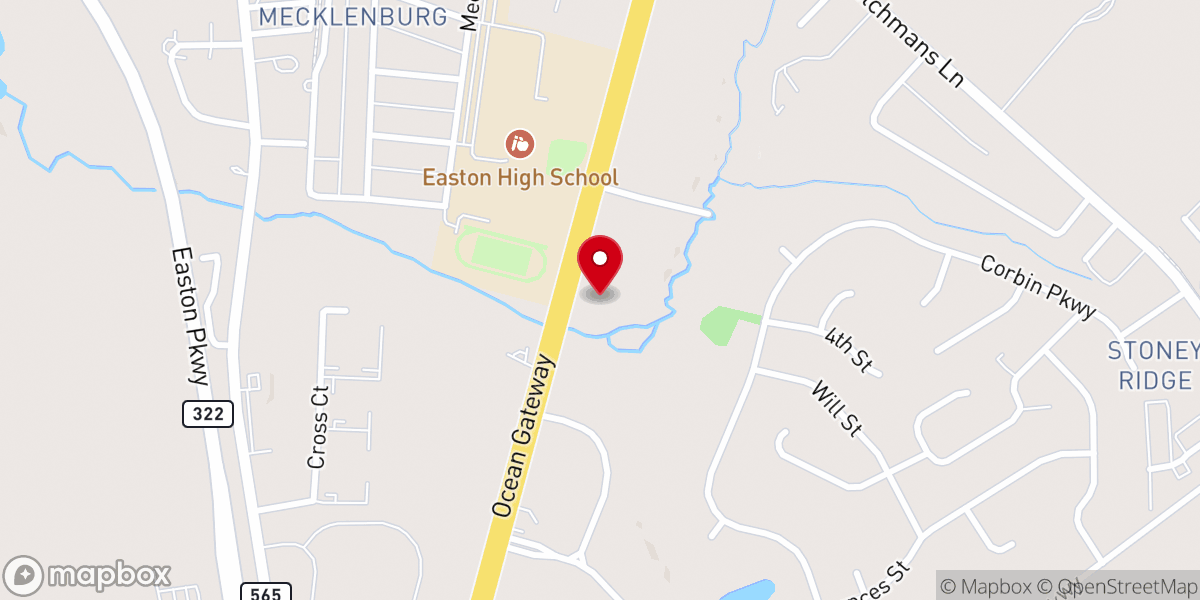 Map showing location of Unitarian Universalist Fellowship At Easton