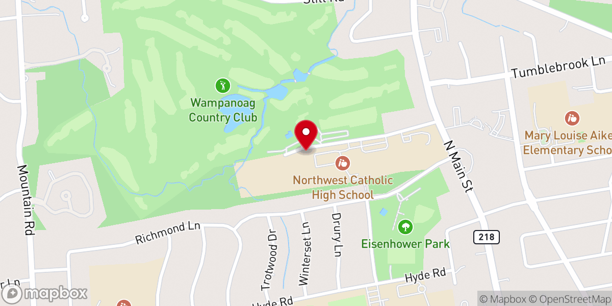 Map showing location of Connecticut Catholic Men’s Conference