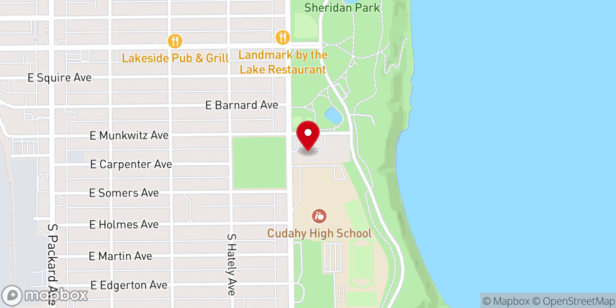 Map showing location of St. John Child Day Care Center Cudahy