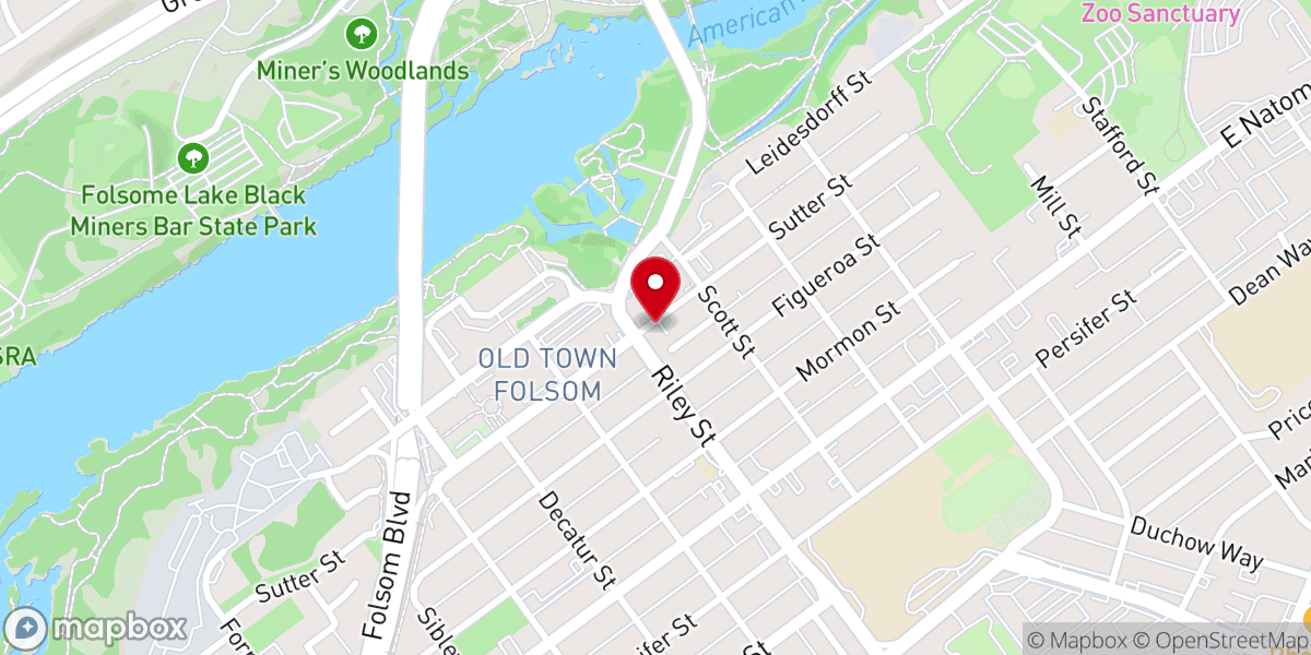 Map showing location of Folsom Baptist