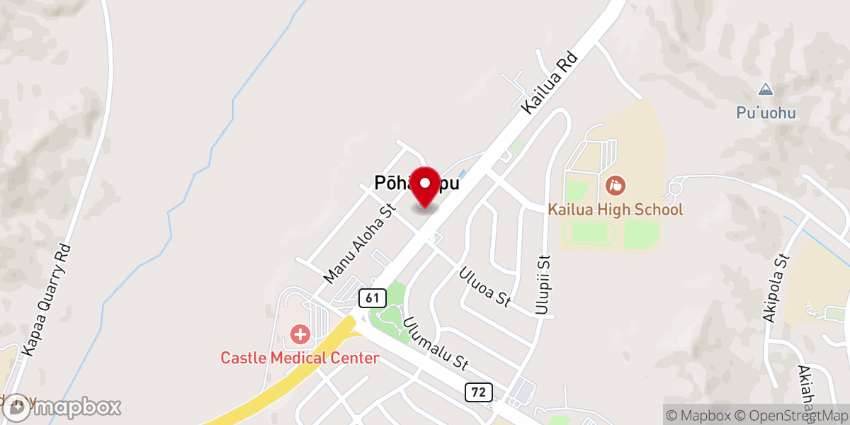 Map showing location of Inspire Church Kailua