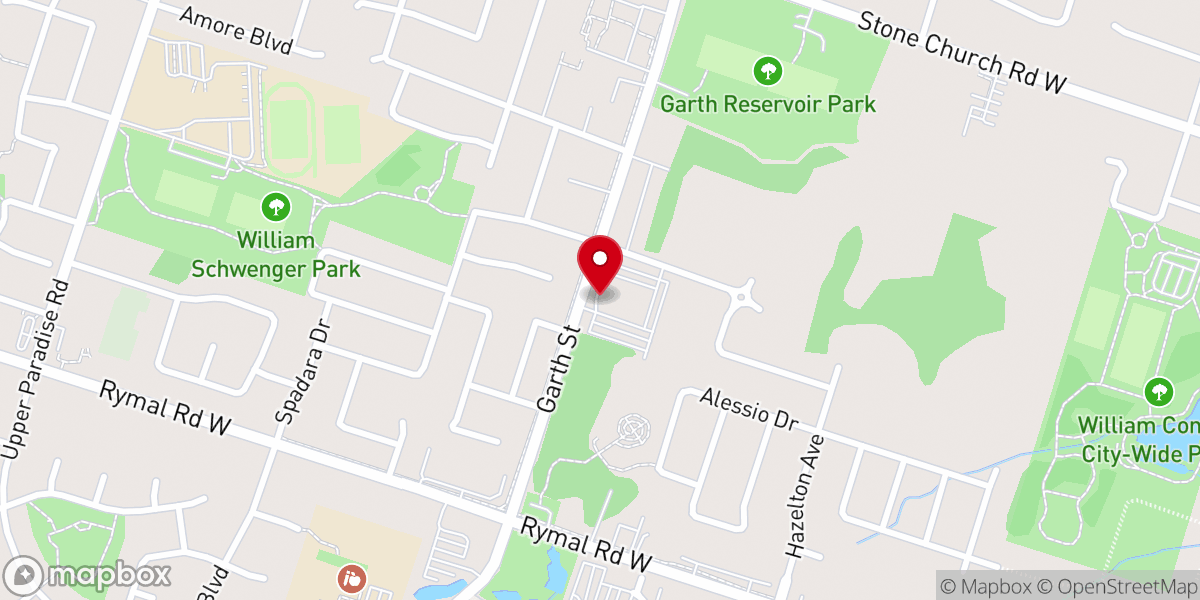 Map showing location of West Highland Baptist Church