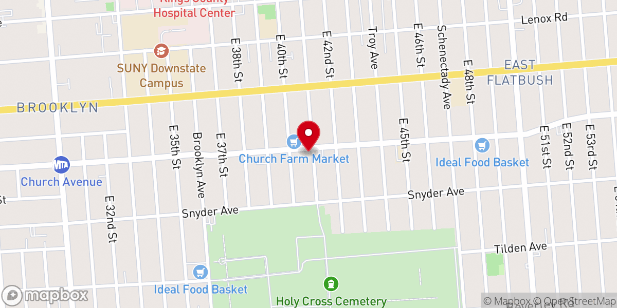 Map showing location of The Apostolic Church International - Brooklyn Assembly