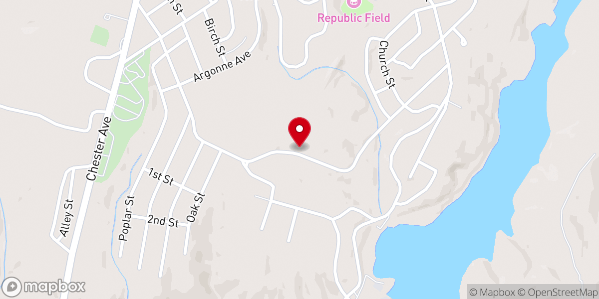 Map showing location of St Peter's Episcopal Church