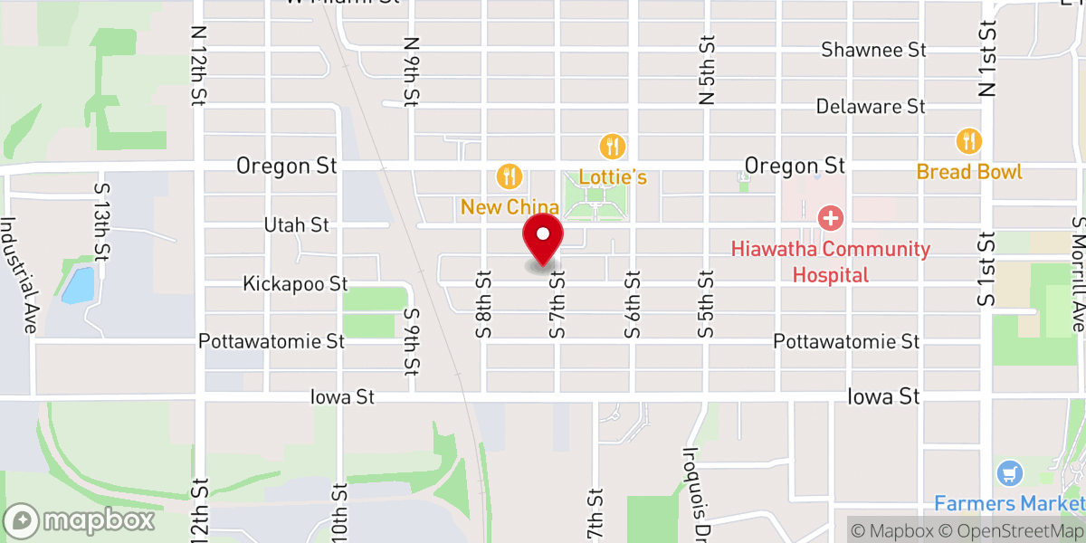 Map showing location of Presbyterian Church