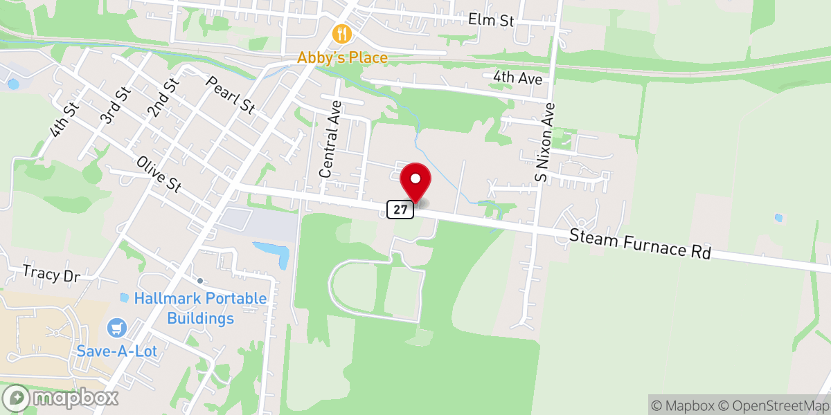Map showing location of Peebles Church of God
