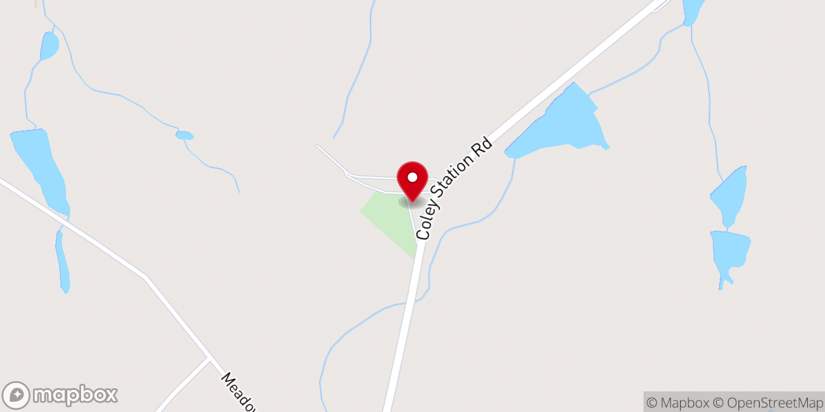 Map showing location of Piney Grove Baptist Church