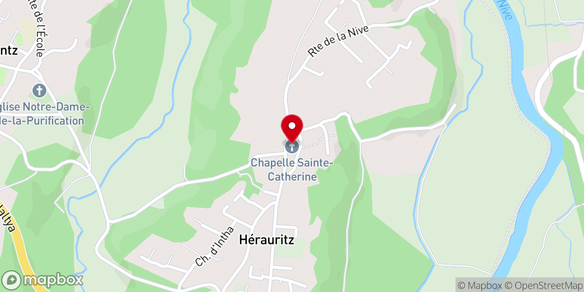 Map showing location of Chapelle sainte catherine