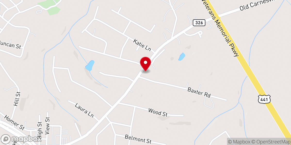 Map showing location of New Beginnings Worship Center