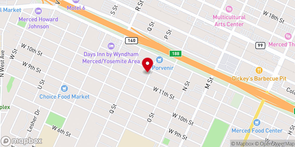 Map showing location of New Life Church