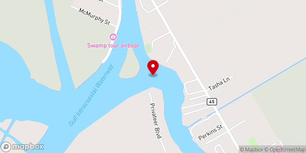 Map showing location of Bayou Barataria