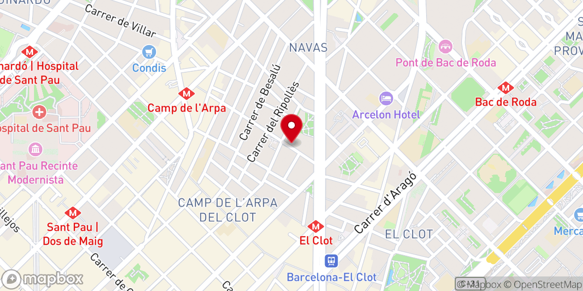 Map showing location of Iglesia evangélica de Belén