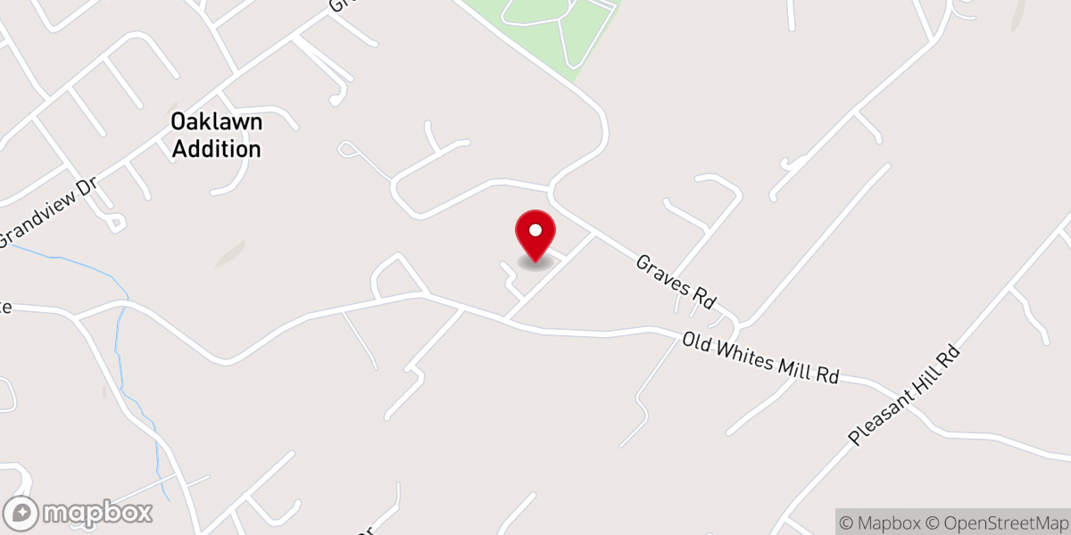 Map showing location of Harmony Chapel Baptist Church