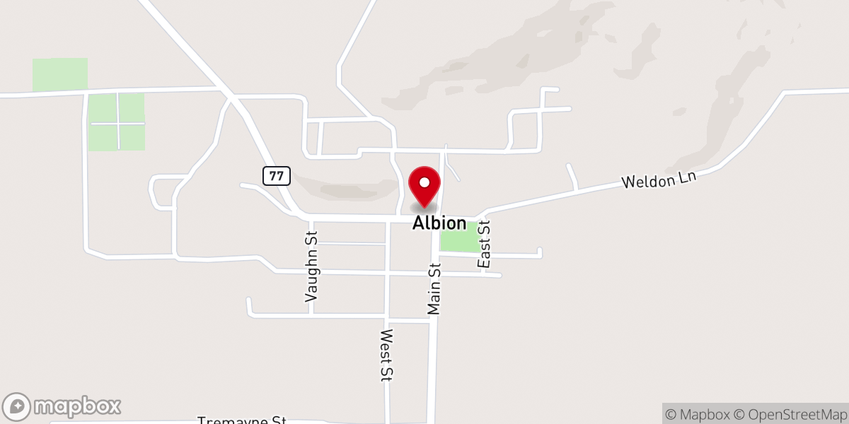 Map showing location of Church of Christ