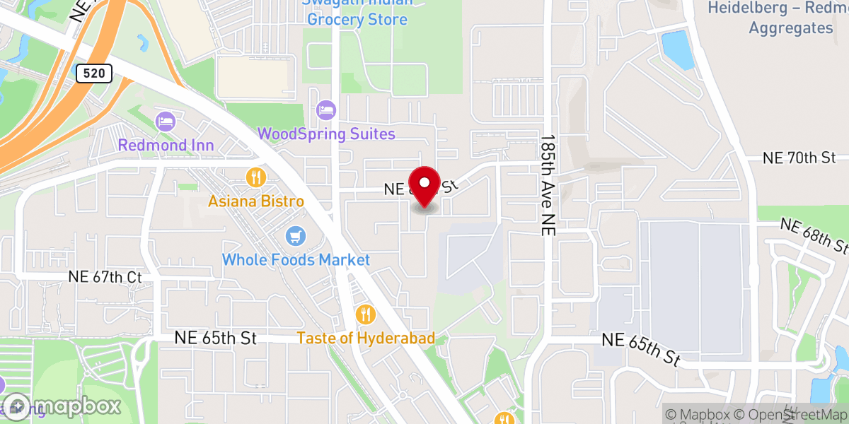 Map showing location of Mountain Ridge Community Church
